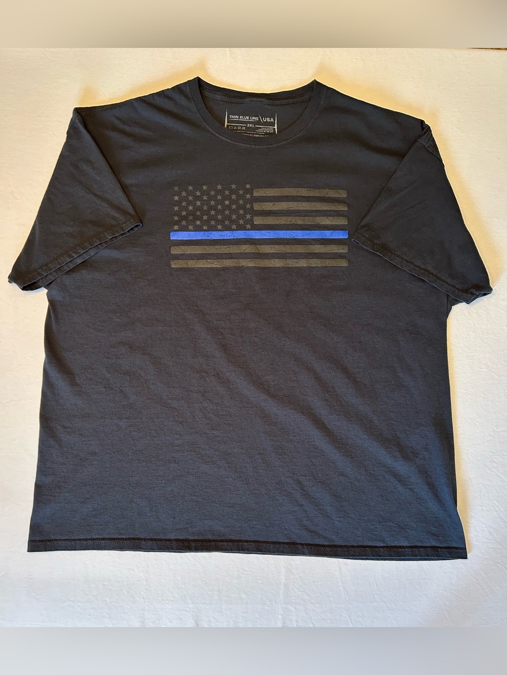 Thin Blue Line Flag graphic T-shirt